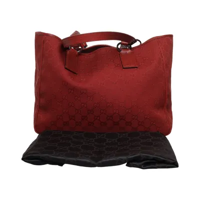 Handtas (Canvas Leather Tote Shoulder Handbag) van Gucci