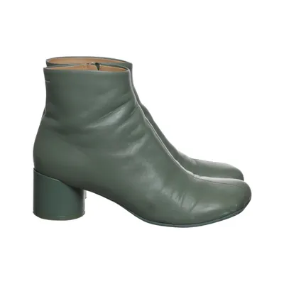 Heeled boots (Green) from MM6 by Maison Margiela Leather