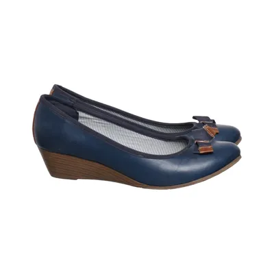 Chaussure compensées (Bleu) de Pesaro Cuir
