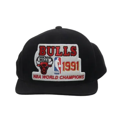 Honkbalpet (Chicago Bulls 1991 World Champions) van Hardwood Classics x Mitchell & Ness Acryl, Wol