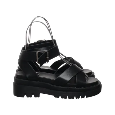 Sandalen (Zwart) van Reserved Leer