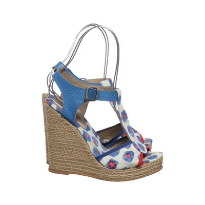 Chaussure compensées (Bleu, Multicolore) de Tsumori Chisato Cuir
