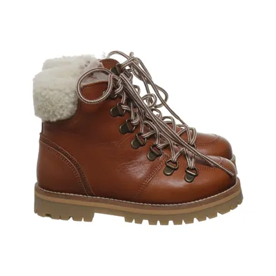Laced boots (Brown) from Petit Nord Leather