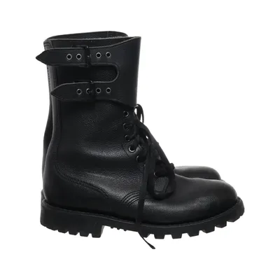 Bottes à lacets (Noir) de Sievi Polyuréthane, Cuir