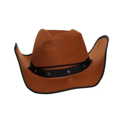 Cowboy hat (Brown) from Boland Polyester