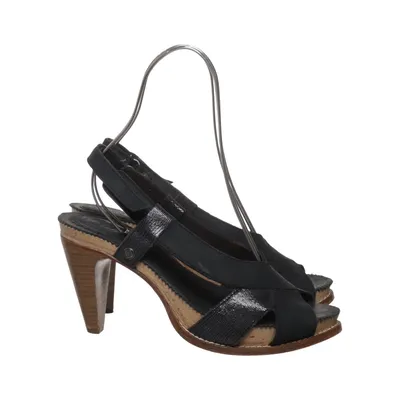 High heel sandals (Black) from Neosens Leather