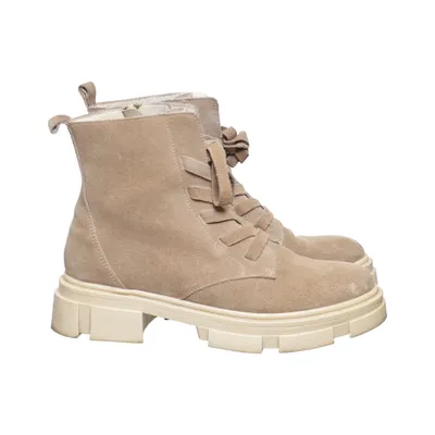 Laced boots (Beige) from Kate Gray Leather