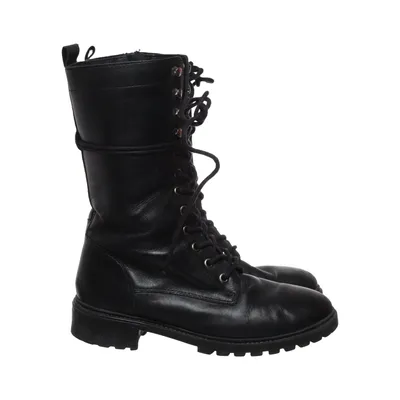 Laced boots (Black) from Poelman Leather