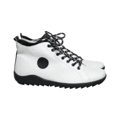 Laced boots (White, Black) from Rieker
