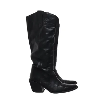 Cowboy boots (Black) from Mango Leather
