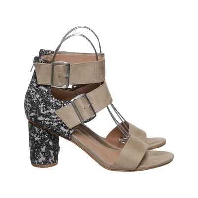 High heel sandals (Beige, Black, Multicolored) from Vanessa Wu Leather
