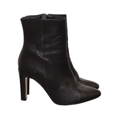 Heeled boots (Black) Leather