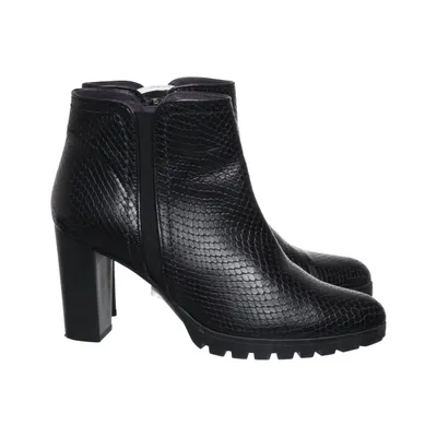 Bottes à talons (Noir) de Helen Billkrantz Cuir