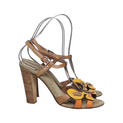 Højhælede sandaler (Brun, Flerfarvet) fra Prada Læder