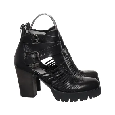 Heeled boots (Black) from Fru.it Leather