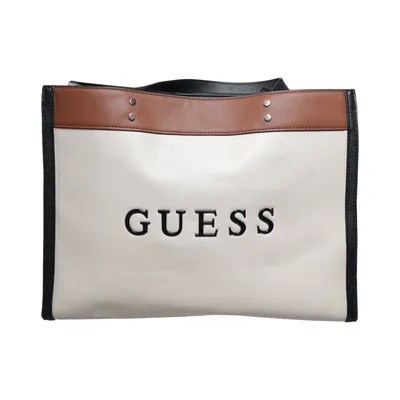 Håndtaske (Beige, Brun, Sort) fra Guess Polyester
