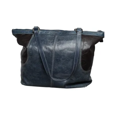 Handbag (Blue, Brown) from Mark Adam