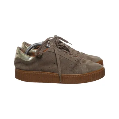 Baskets (Gris, Or) de No Name Cuir
