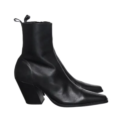 Heeled boots (Black) from ASOS Design Leather