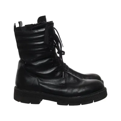 Bottes à lacets (Noir) de Marco Tozzi Cuir