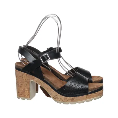 Sandales à talons hauts (Noir) de Refresh Cuir