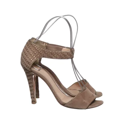 High heel sandals (Beige, Gold) from Chloé Leather