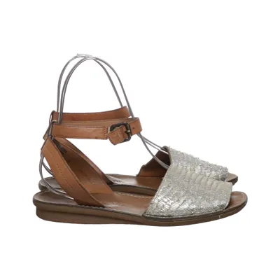 Sandals (Brown, Silver) from Paul Green Leather
