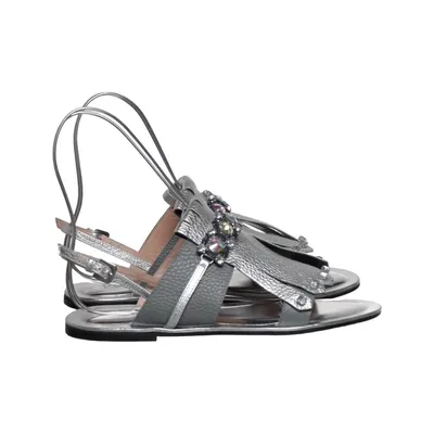 Sandaler (Sølv, Grå) fra Pollini Læder