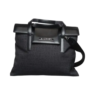 Shoulder-bag (Gray, Black) from BVLGARI