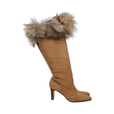 Laarzen (Bruin) van Manolo Blahnik Leer, Bont