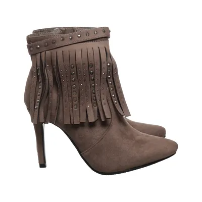 Heeled boots (Brown) from Super Me