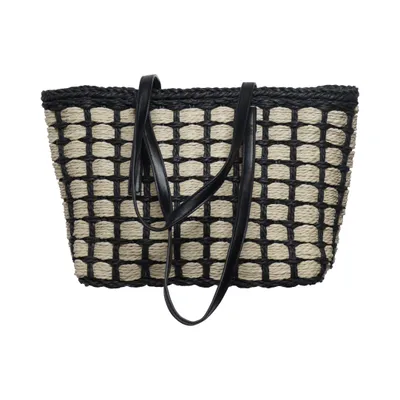 Sac de plage (Beige, Noir) de Mudo Accessories Polyester, Polyuréthane