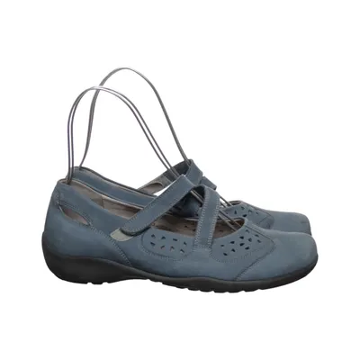 Walking shoes (Blue) from Waldläufer Leather