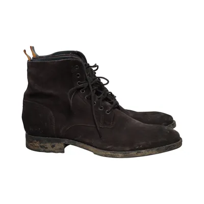 Bottes à lacets (Marron) de Frank Wright Cuir