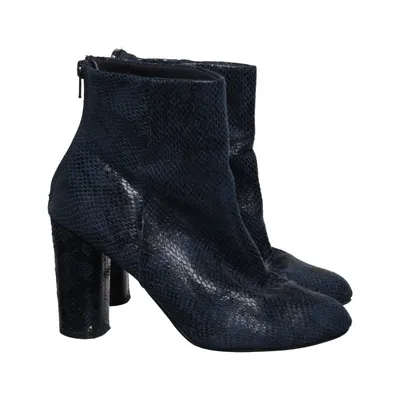 Bottes à talons (Bleu) de Mademoiselle R Cuir