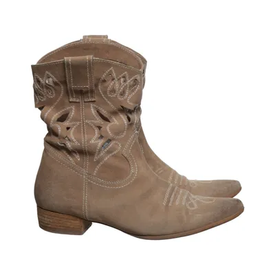 Cowboy boots (Beige) from San Marina Leather, Suede