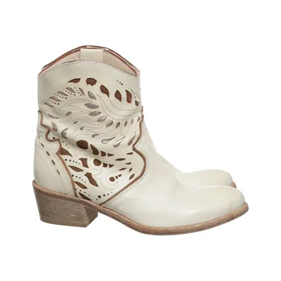 Bottines (Blanc, Marron) de Fru.it Cuir