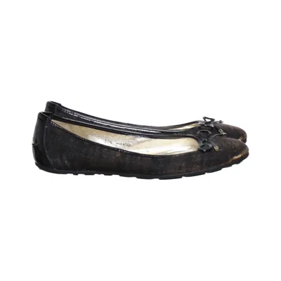Ballerinas (Schwarz, Gold) von Jimmy Choo Leder