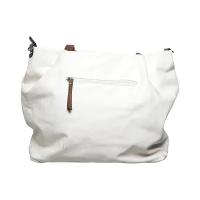 Shoulder-bag (White, Brown) from Emily & Noah Polyester, Polyurethane