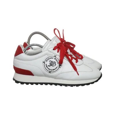 Baskets (Blanc, Rouge) de John Galliano Cuir