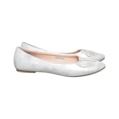 Ballet flats (Silver) from Ella Cruz Leather