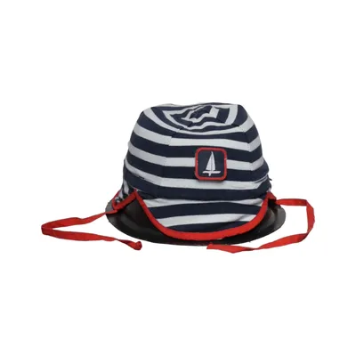 Chapeau anti-UV (Bleu, Blanc, Rouge) de Sterntaler Coton, Élasthane