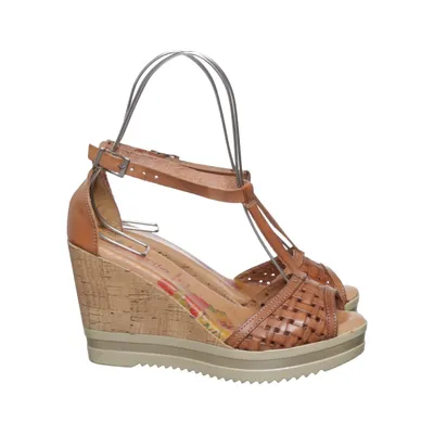 Wedges (Brown) from Marila Leather