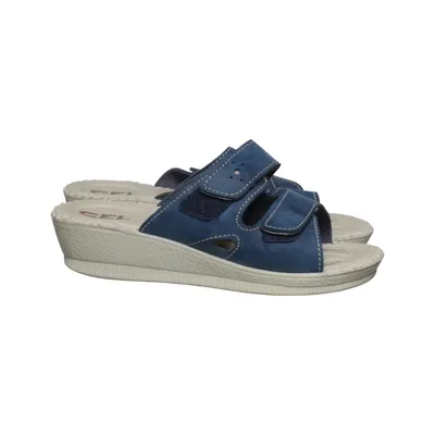 Slip-ins (Blauw, Beige) van Gel Leer