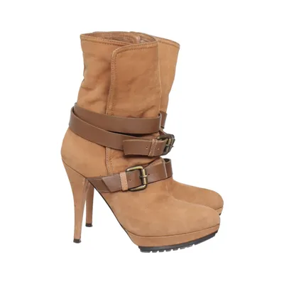 Heeled boots (Brown) from Som Mits Leather