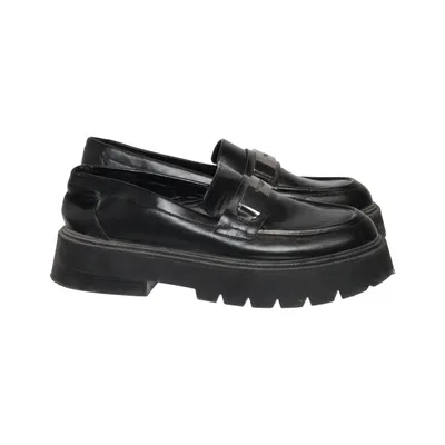 Loafers (Black) from Bershka Leather