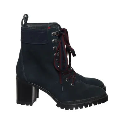 Laarzen met hak (Sporty Outdoor Mid Heel Lace Up) van Tommy Hilfiger Leer