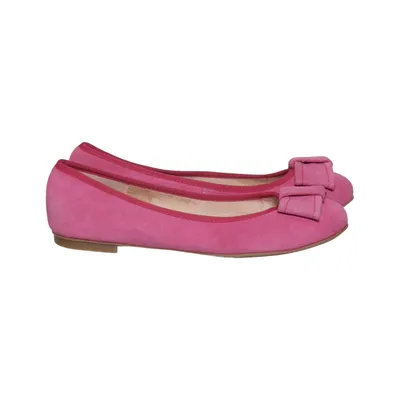 Ballet flats (Pink) from Alba Moda Faux suede, Leather