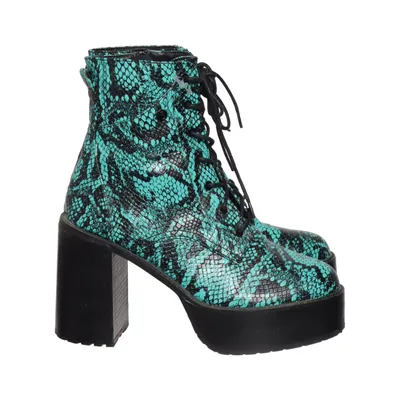Bottes à talons (Bleu, Noir) de Shelly London