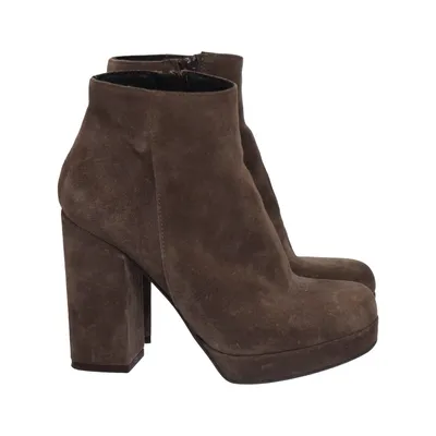 Heeled boots (Brown) from Ovyé Leather